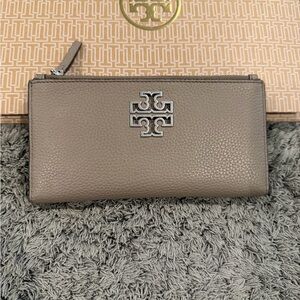 Tory Burch Gray Leather Wallet